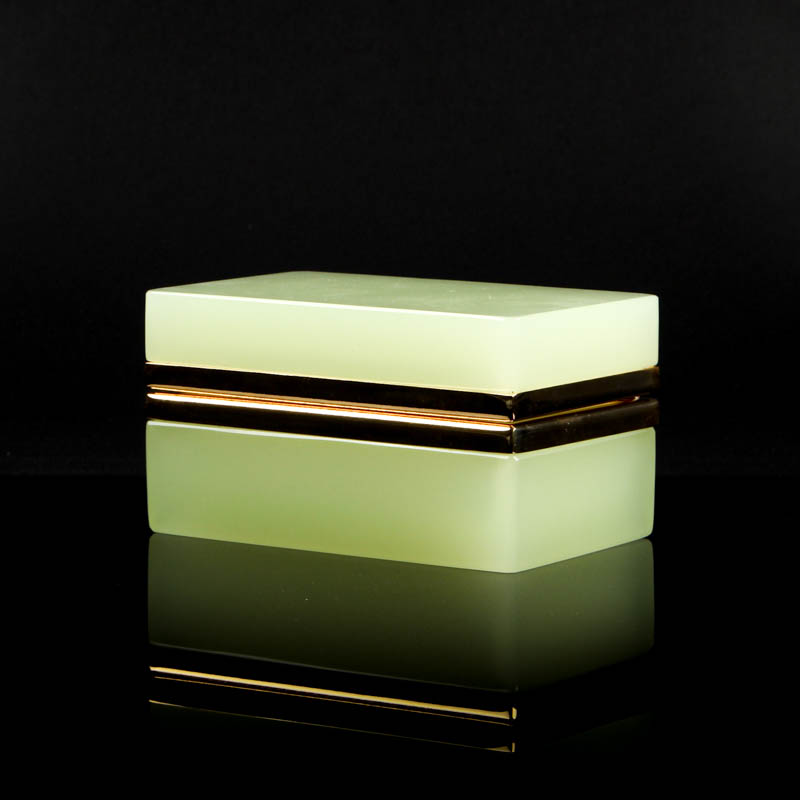 French opaline glass boxes